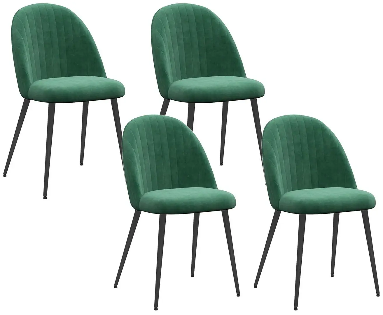 Набор стульев Homcom 83A-127V00GN 4pcs (Green/Black)