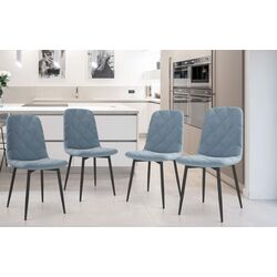 Набор стульев Homcom 83A-136V00LB 45x54x87 cm (Light Blue)