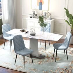 Set scaune Homcom 83A-136V00LB 45x54x87 cm (Light Blue) Thumb