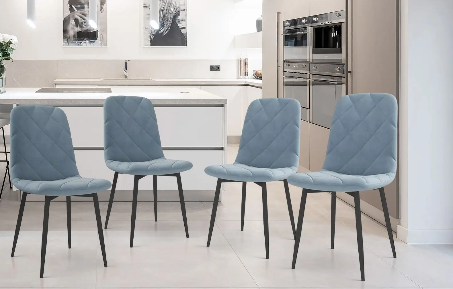 Set scaune Homcom 83A-136V00LB 45x54x87 cm (Light Blue)