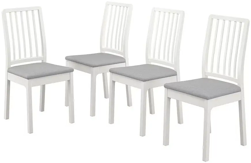 Set scaune Ikea Ekedalen/Orrsta 4 buc (Alb/Gri)