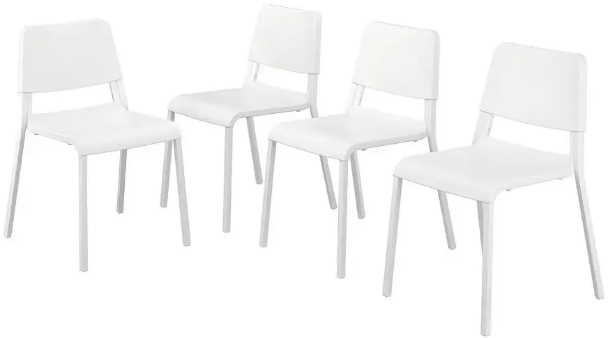 Set scaune Ikea Teodores 4 buc (Alb)