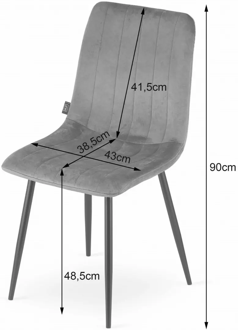 Set scaune Leobert Lava (Dark Gray) - 6