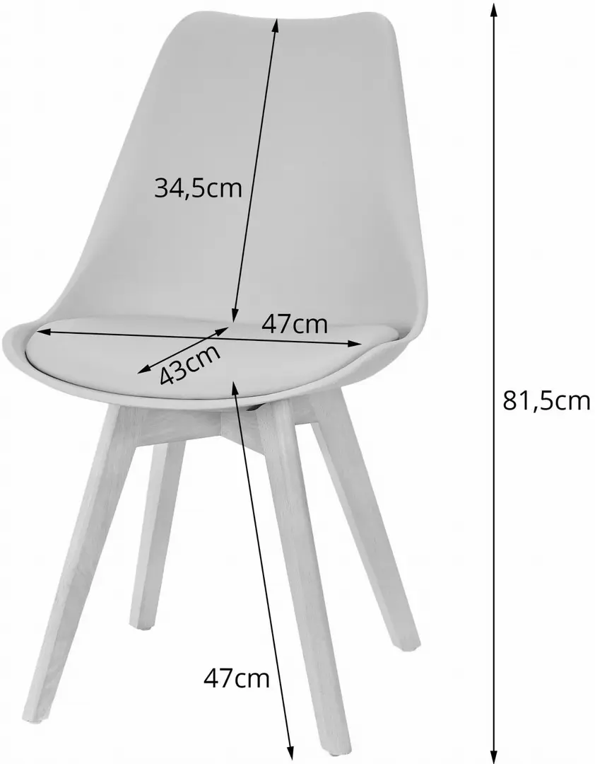 Набор стульев Leobert Mark (White/Natural)