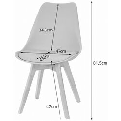 Набор стульев Leobert Mark (White/Black/Oak) Thumb