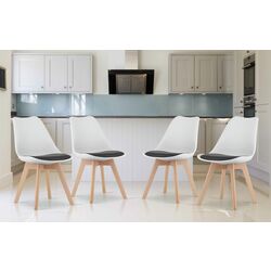 Набор стульев Leobert Mark (White/Black/Oak)