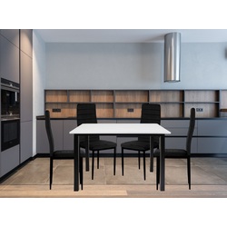 Set scaune Mebelki24 VELVET4CZARNY4 (Black)