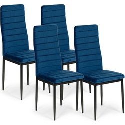 Set scaune Modern Home Velvet 4 (Blue/Black) Thumb