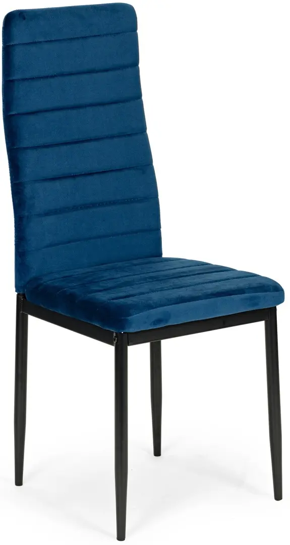 Set scaune Modern Home Velvet 4 (Blue/Black)