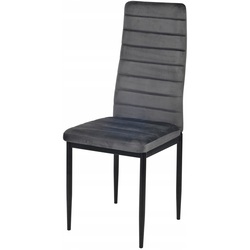 Set scaune Modern Home Velvet 4 (Grey/Black) Thumb