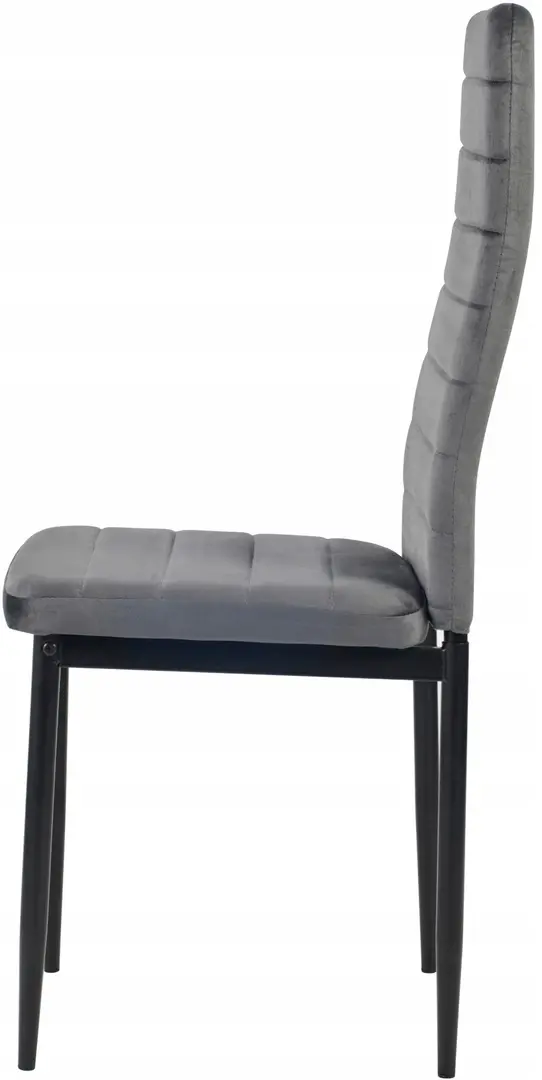 Set scaune Modern Home Velvet 4 (Grey/Black)