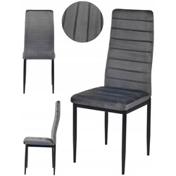 Set scaune Modern Home Velvet 4 (Grey/Black) Thumb