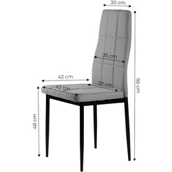 Набор стульев Modern Home DC860-4 (Light Grey) Thumb