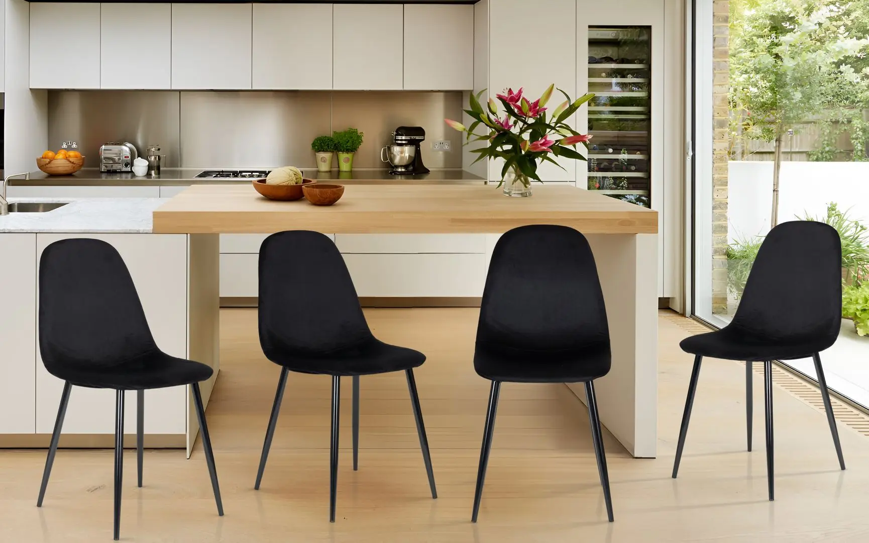 Set scaune Modern Home J933 (Black)