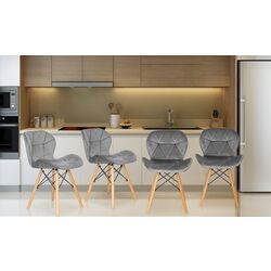 Set scaune Modern Home KJC208 (Grey)