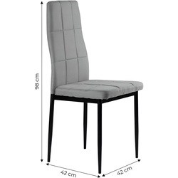 Set scaune Modern Home KW01 (Grey) Thumb