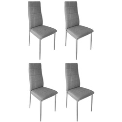 Set scaune Modern Home KW01 (Grey/Chrome)