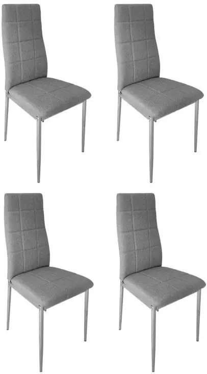 Set scaune Modern Home KW01 (Grey/Chrome)