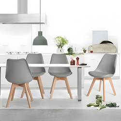 Set scaune Modern Home PC-003 (Light Grey) Thumb