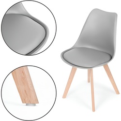 Set scaune Modern Home PC-003 (Light Grey) Thumb