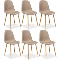 Set scaune Signal Fox 6pcs (Beige/Oak)