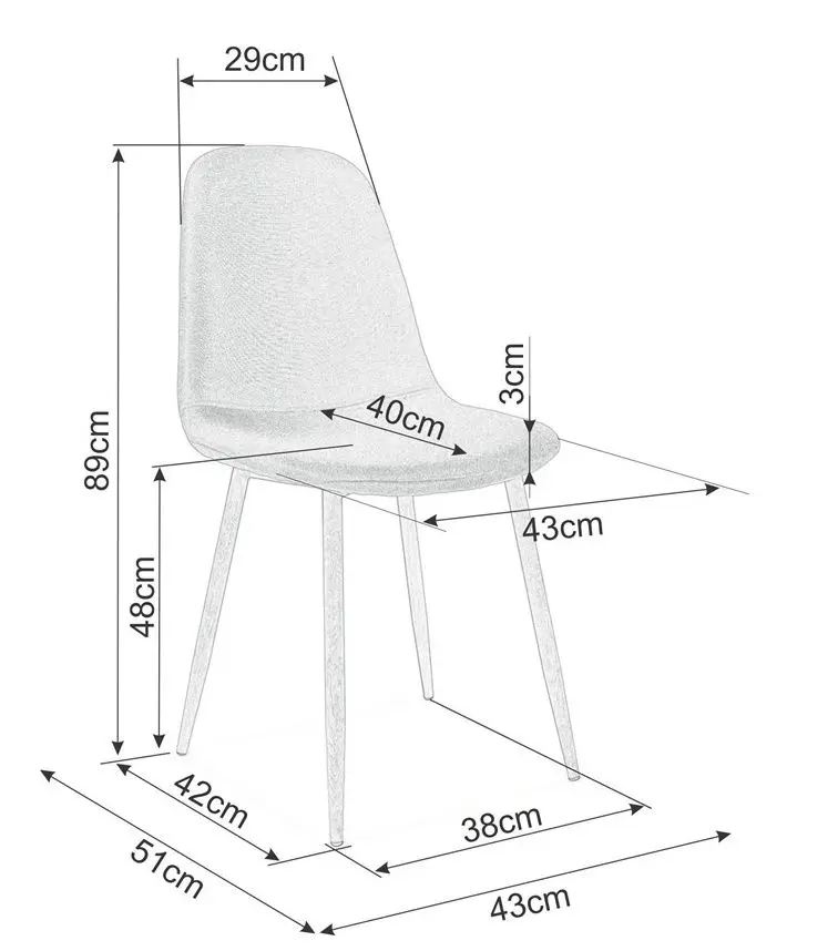 Set scaune Signal Fox 6pcs (Gray/Black)
