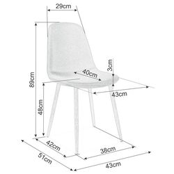 Набор стульев Signal Fox Velvet 6pcs (Black) Thumb