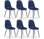 Set scaune Signal Fox Velvet 6pcs (Navy Blue/Black)