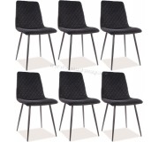 Set scaune Signal Irys Velvet 6pcs (Black)