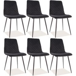 Set scaune Signal Irys Velvet 6pcs (Black)
