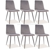 Set scaune Signal Irys Velvet 6pcs (Black/Gray)