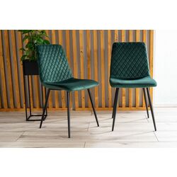 Набор стульев Signal Irys Velvet 6pcs (Black/Green) Thumb