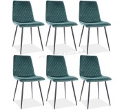 Set scaune Signal Irys Velvet 6pcs (Black/Green)