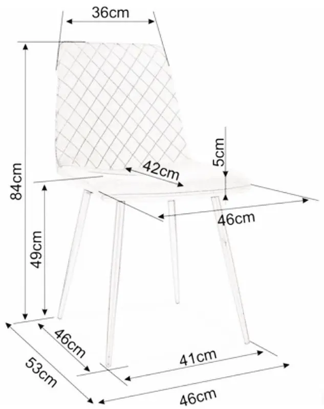 Set scaune Signal Irys Velvet 6pcs (Black/Navy)