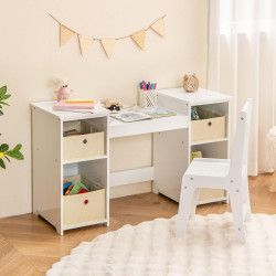 Set masa cu scaun si oglinda Costway HY10267WH (White) Thumb