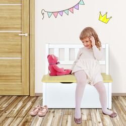 Set masa + 2 scaune + 1 banca Costway HY10266NA (Natural/White) Thumb