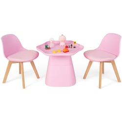 Set masa + 2 scaune Costway HY10041PI (Pink) Thumb