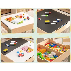 Set masa + 2 scaune Costway HY10080LS (Green/Natural) Thumb