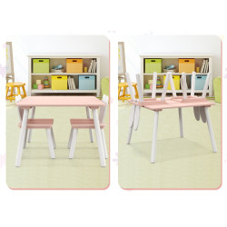 Set masa + 2 scaune Costway HY10103PI (Powdery Pink/White) Thumb