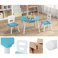 Set masa + 2 scaune Costway HY10249GN (White/Green) Thumb