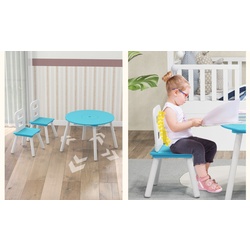 Set masa + 2 scaune Costway HY10249GN (White/Green) Thumb