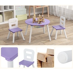 Set masa + 2 scaune Costway HY10249PU (White/Purple) Thumb