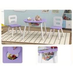 Set masa + 2 scaune Costway HY10249PU (White/Purple) Thumb