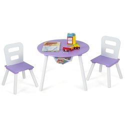 Set masa + 2 scaune Costway HY10249PU (White/Purple) Thumb