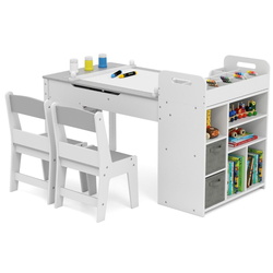 Set masa + 2 scaune Costway HY10310GR (White/Grey) Thumb