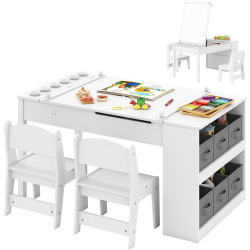 Set masa + 2 scaune Costway HY10447WH (White) Thumb