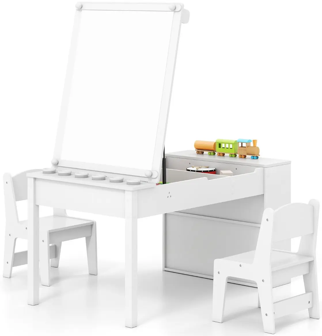 Set masa + 2 scaune Costway HY10447WH (White) - 4