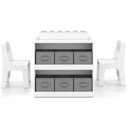 Set masa + 2 scaune Costway HY10447WH (White) Thumb