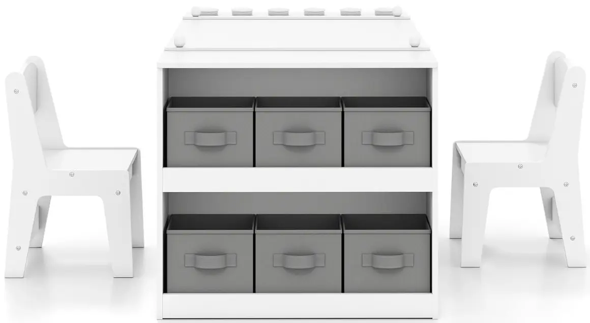 Set masa + 2 scaune Costway HY10447WH (White) - 5