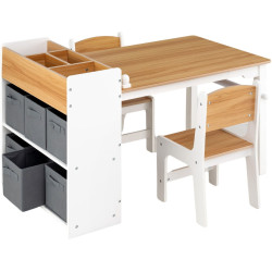 Set masa + 2 scaune Costway HY10485NA (Natural/White) Thumb